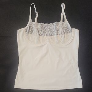 Shape FX White Lace Shaping Camisole Large